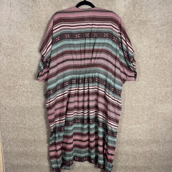 Ariat Duster Serape Womens M/L Striped‎ Southwestern Kimono Jacket Top Cardigan - Picture 9 of 10